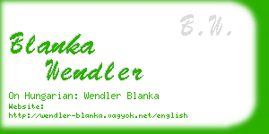 blanka wendler business card